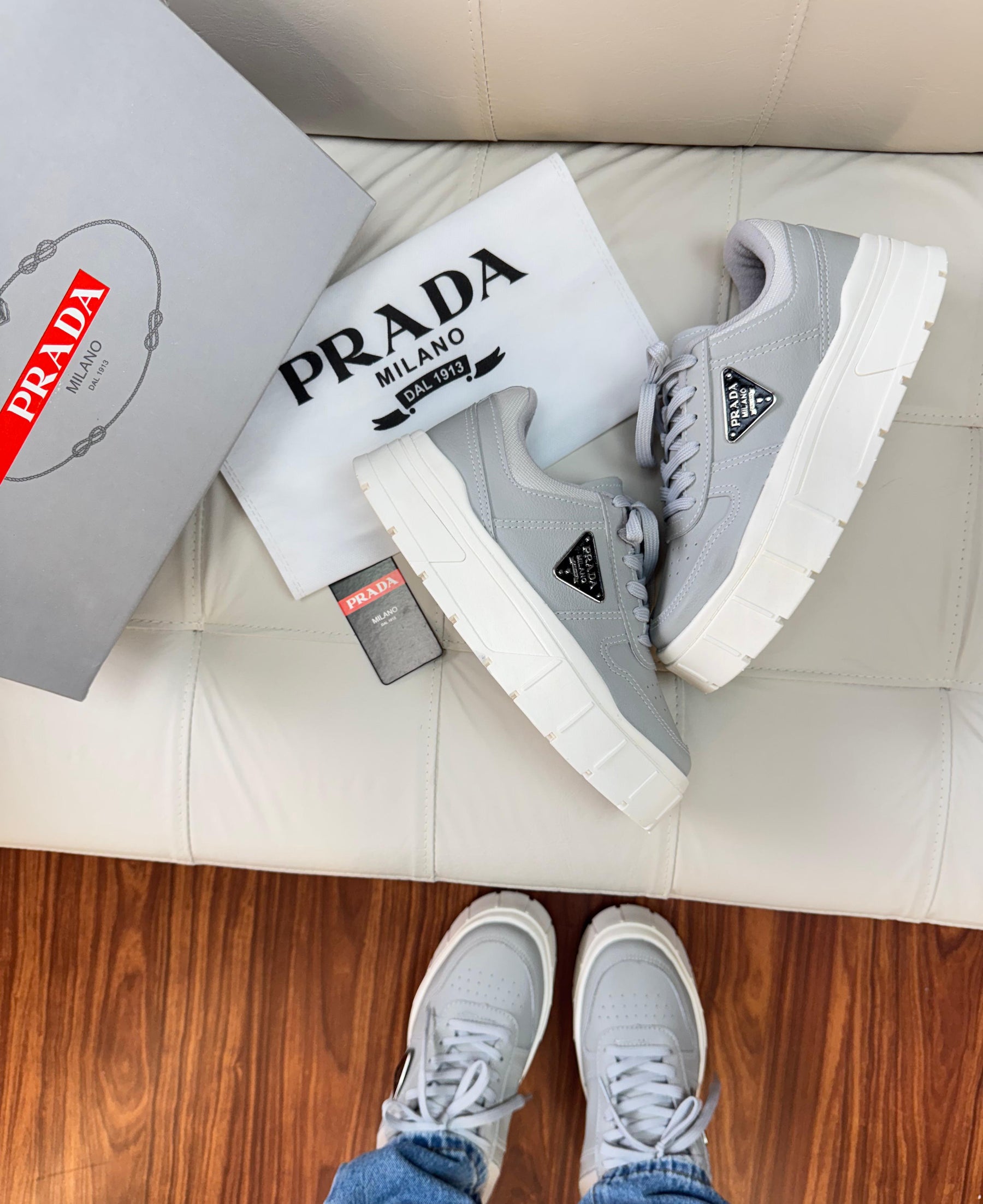 Tênis Prada Milano Plataforma - Premium.