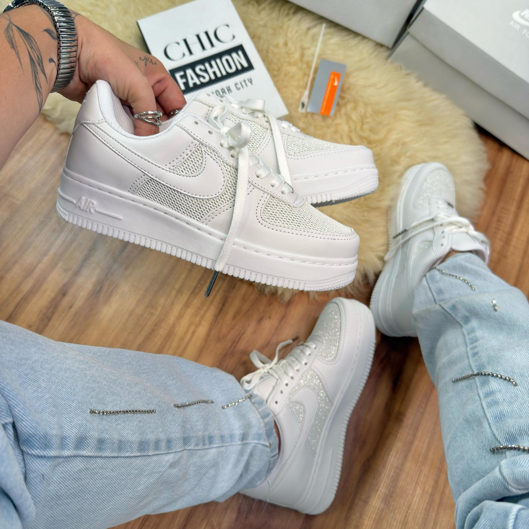 NIKE AIR FORCE F1 BRILHO - PREMIUM