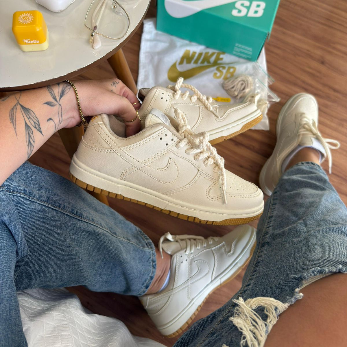 Nike Air Dunk Bege Corda - Premium