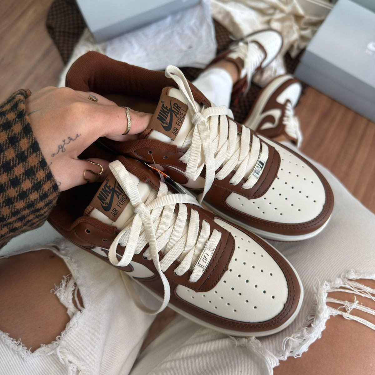 Air Force F1 Cacau + 1 cadarço (Edição Limitada)